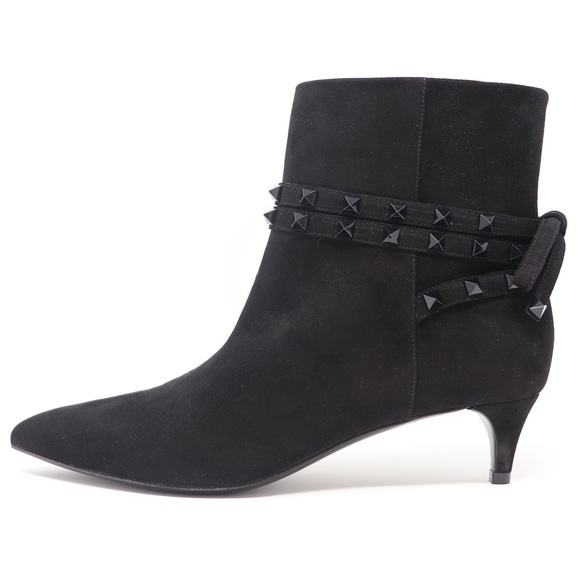 Brand New 8 Valentino Garavani Rockstud Flair Suede Booties - Picture 9 of 12